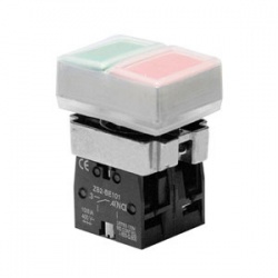 PULSADOR DOBLE ESTANCO MARCHA/PARO NO+NC VERDE-ROJO IP65