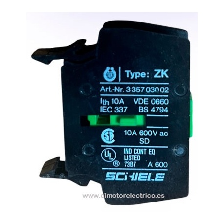 CONTACTO AUXILIAR ZK 3.357.03002 3-4 SCHIELE