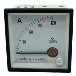 AMPERIMETRO ANALOGICO 0-120 6.5X6.5  V
