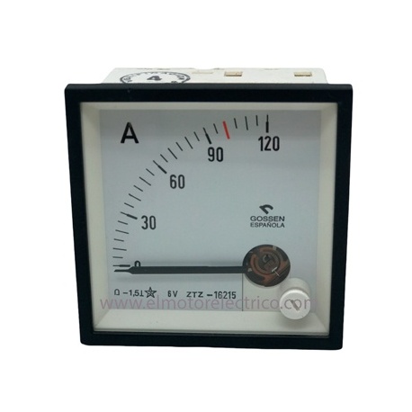 AMPERIMETRO ANALOGICO 0-120 6.5X6.5  V