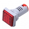 VOLTIMETRO, AMPERIMETRO , FRECUENCIMETRO  DIGITAL AD101-22VAHZS-R AC50-500V 0-100A ROJO
PANTALLA CUADRADA