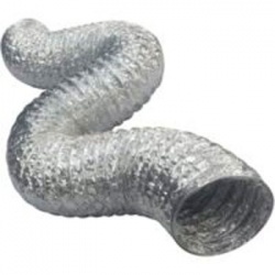 TUBO FLEXIBLE DE ALUMINIO DIAM.254MM SIN AISLAMIENTO ( 10 METROS)