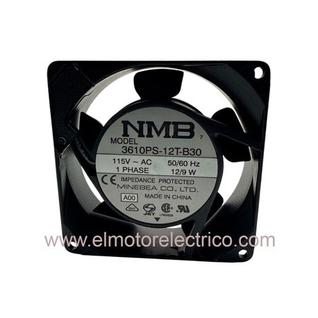 VENTILADOR AXIAL 3610PS-12T-B30 115V 12/9W NMB
