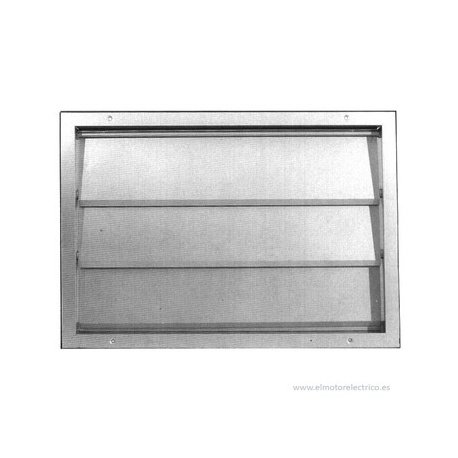 PERSIANA SOBREPRESION 400x400 mm ALUMINIO NATURAL