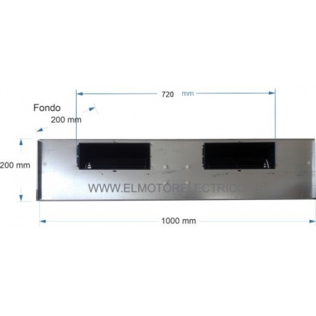 Ventilador  Mod. ELCO 3BTB CO 60-45  para fancoils Carrier, Ciat, Tecna, Midea, Gree, Mitsubishi, Ferroli, Airwell, Rhoss, Cliim
